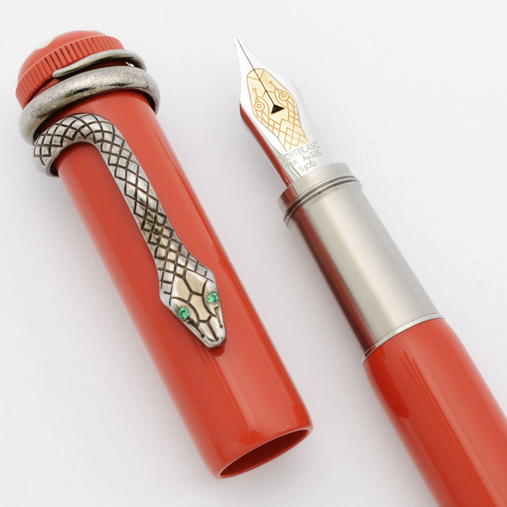 Montblanc Rouge Et Noir Fountain Pen 2016 Coral Snake Clip w